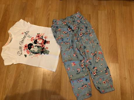 Lahucke letne nohavice a tricko 110/116, kappahl,110