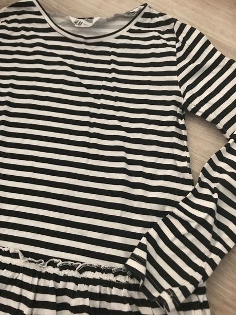 Šaty pasik 8-10 rokov, h&m,140