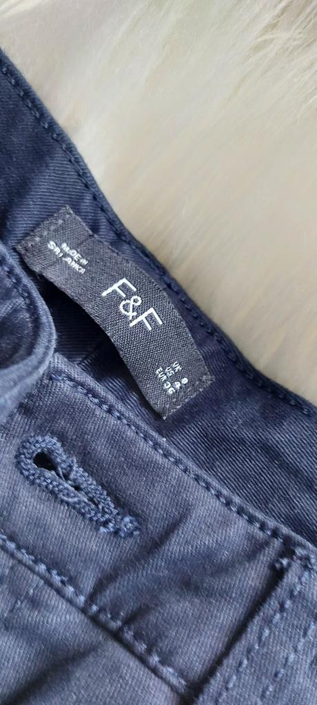 Tmavomodré elegantné nohavice, f&f,32 / m