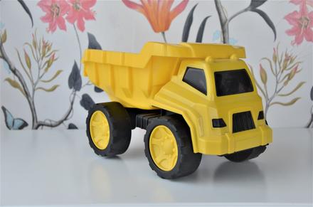 Žlté vyklápacie auto, 