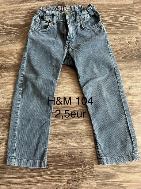 Menčesteové nohavice, h&m,104