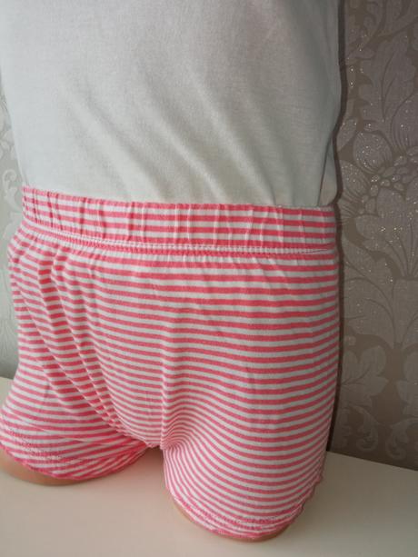 Dievčenské pásikavé šortky f&f (12-18 mes.), f&f,80