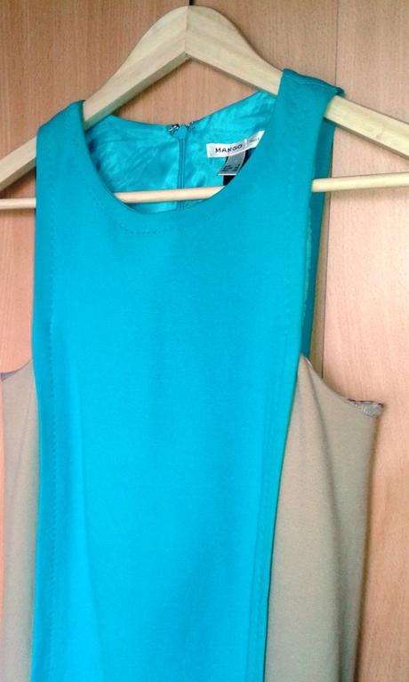 Mango raz oblečené tyrkysové šaty, mango,s