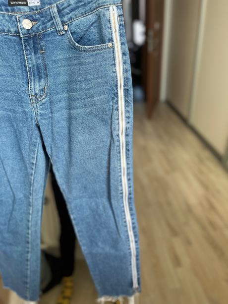 Sinsay modre boyfriend slim jeans džinsy rifle, sinsay,m