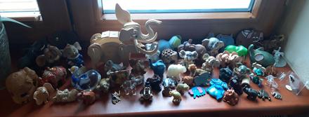 Zbierka slonov 60 ks,