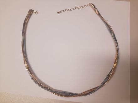 Celistvá retiazka strieborno-zlatá farba, 