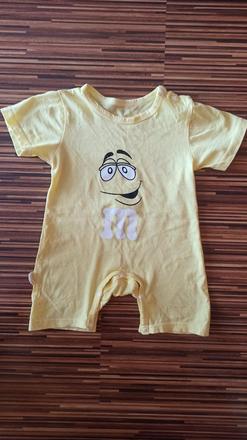 Zlty letny overal/opalovacky/pyzamko, 80