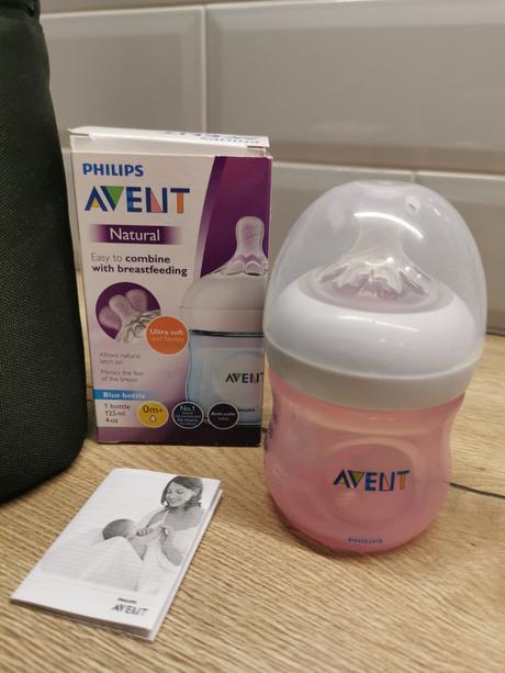 Fľaška avent růžová + termo obal, avent