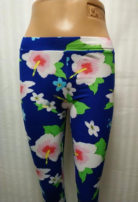 Dámske modré elastické legíny, ellasun, veľ. m/l, l