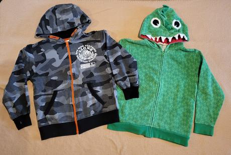 2ks chlapčenská mikina velk. 128, h&m,128