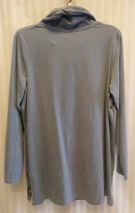 Modrý elastický top, rolák, vzor, bonprix,xxl/xxxl, bonprix,xxxl