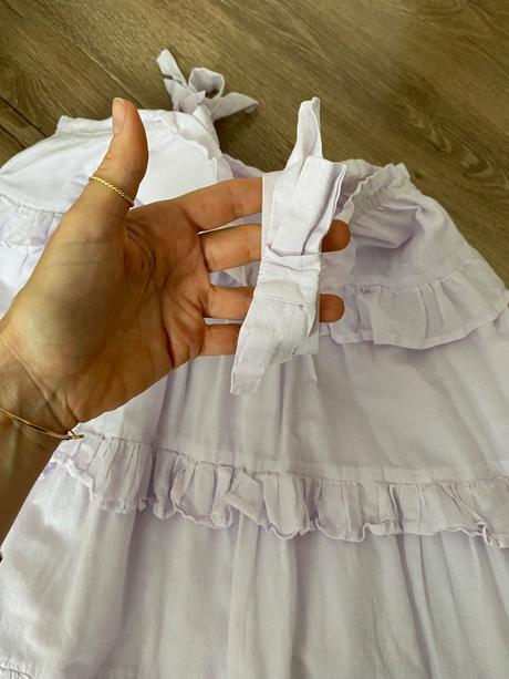 Fialove volánove saty, pompdelux,128