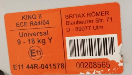 Autosedačka britax romer king ii, britax