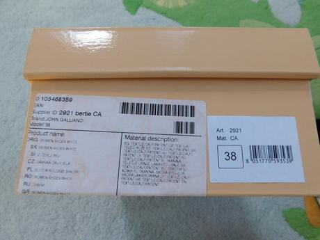 Kožené balerínky galliano, 38