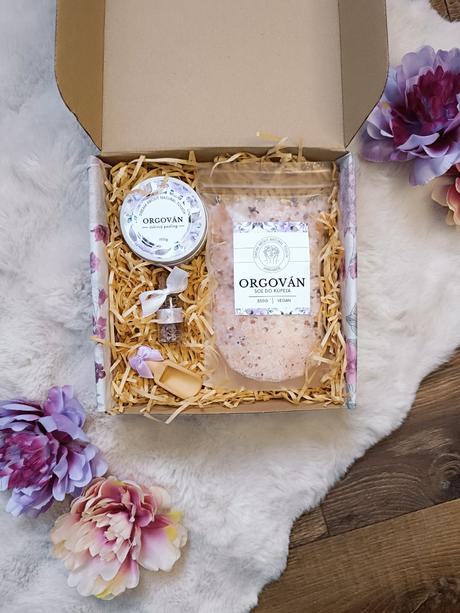 Handmade - set peeling a soľ do kúpeľa orgován, 