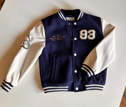 Bejzbalova prechodná bunda 122/128, h&m,122