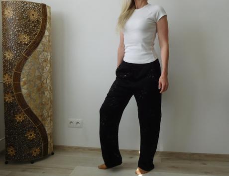 Zara nohavice dámke štrasový vzor, m v,, zara,m