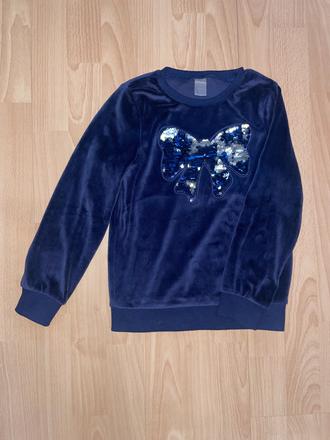 Jemná flisová mikina s mašľou, pepco,128