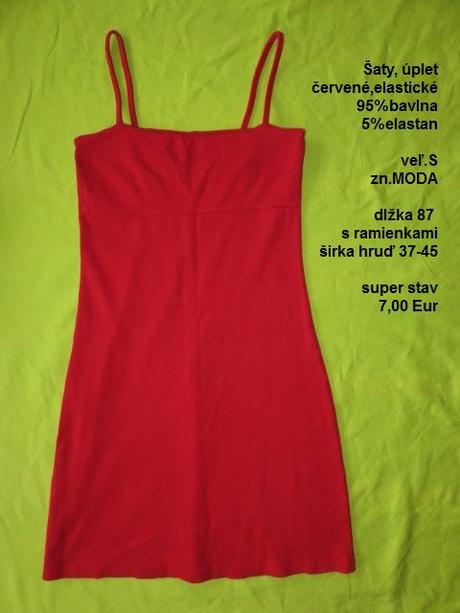 Červené elastické šaty, s