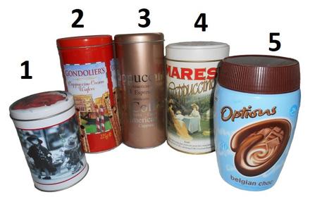 Plechové dózy mix,