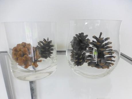 Sklenené vázy/nádoby na dekorácie,