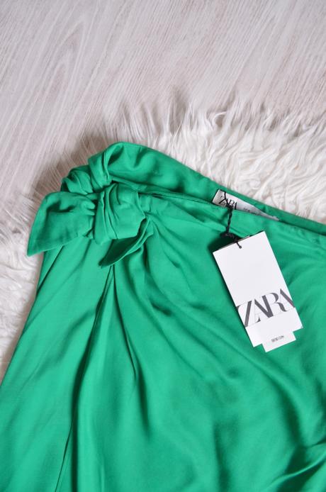 Zara midi sukňa na zaväzovanie, zara,m