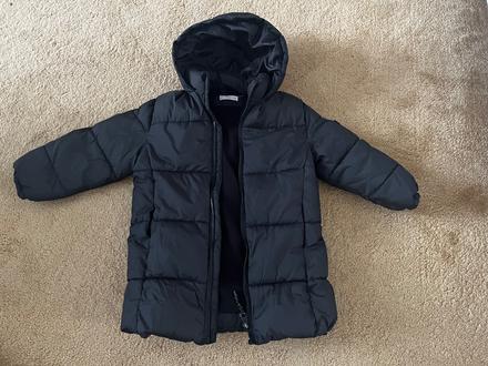 Detská zimná bunda/ dlhá, mango,116