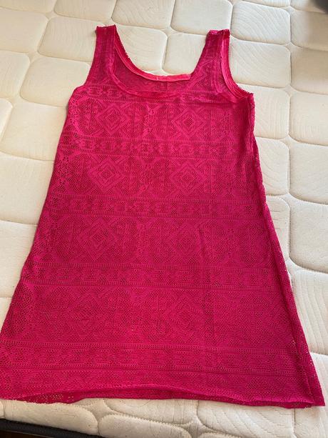 Cyklamenova tunika na plavky, s