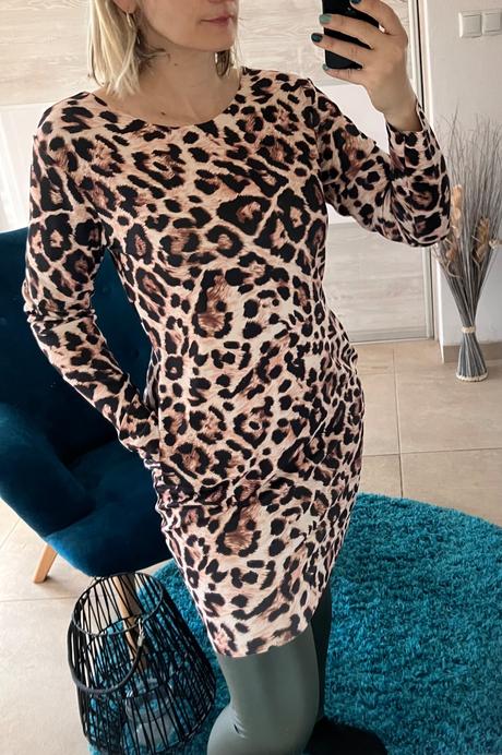 Dámske leopardie mini šaty, l / m / s / xl