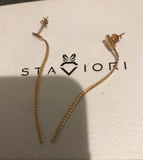 Staviori strieborné pozlátené náušnice, 