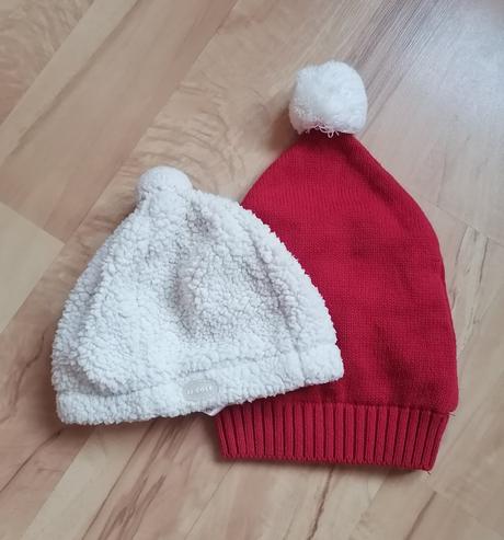 Mikulášska čiapočka + čiapočka baranček 6/12, 80