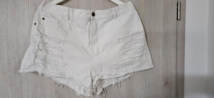 Riflové biele šortky, denim co,l
