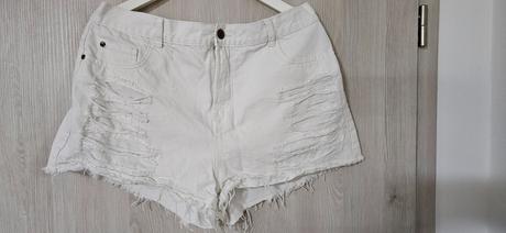 Riflové biele šortky, denim co,l