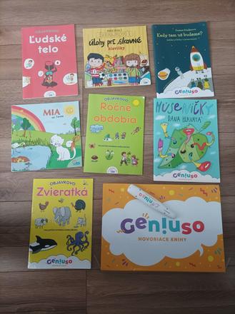 Geniuso, knihy, bez pera,