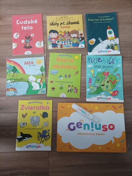 Geniuso, knihy, bez pera,