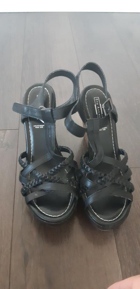 Kozene sandale na platforme, deichmann,39