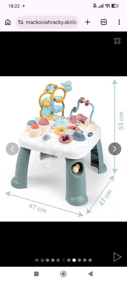 Didaktický stolík activity table little smoby, 