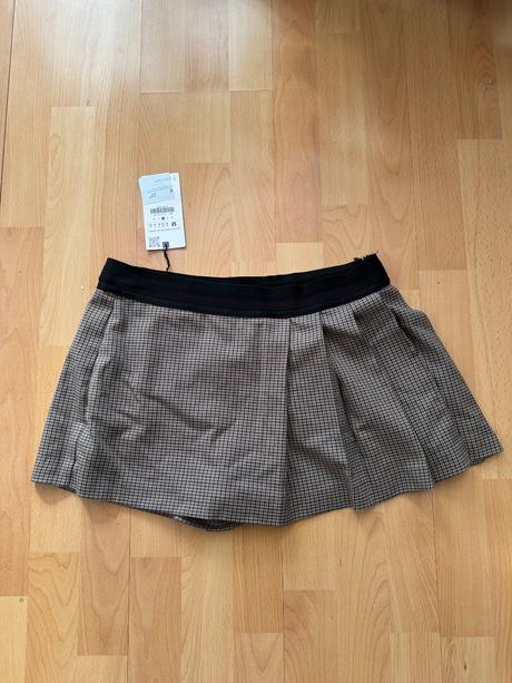 Sukňa/skort s kohúťou stopou, zara,m