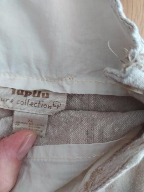 Ľanové nohavice na traky 74, lupilu,74