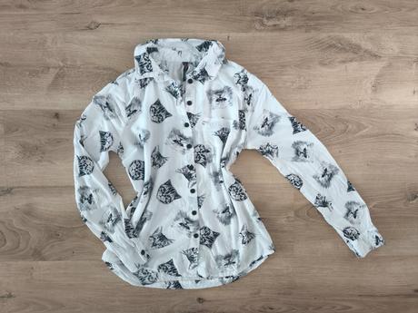 Košeľa/blúzka s mačkami, xs