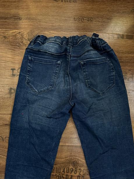 Tmavomodré elastické rifle 10-11y, takko,140