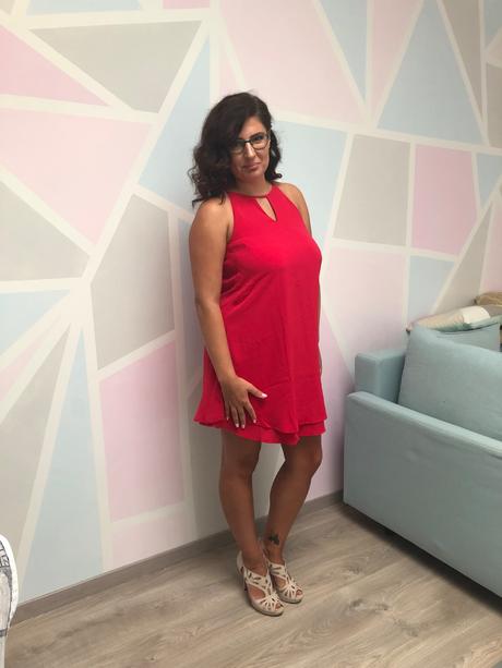 Červene saty, only,m