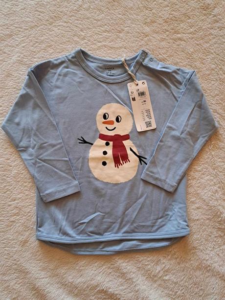 Tričko lindex snehuliak, lindex,86