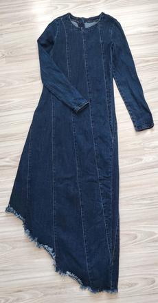 Midi šaty riflové, pull&bear,s