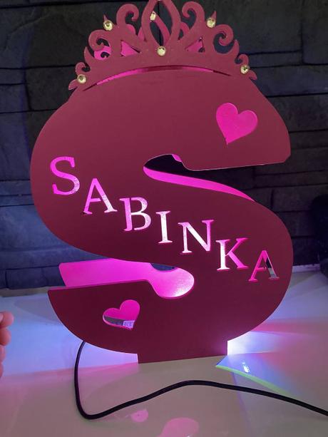 Lampa pismenko do detskej izbičky, 