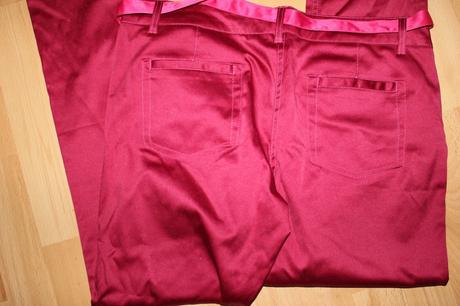 Satenove cervene nohavice, m