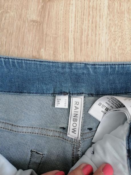 Rifľové šortky s mašľou, bonprix,38