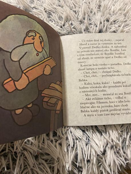 Stará retro miniknižka noc kocúra filemona,