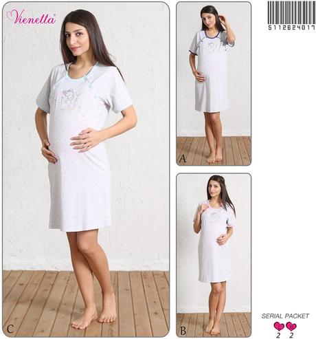 Materská nočná košeľa na kojenie bavlnená, vienetta secret,l / m / s / xl / xxl