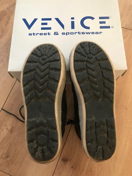 Zimné kožené topánky venice č.34, 34